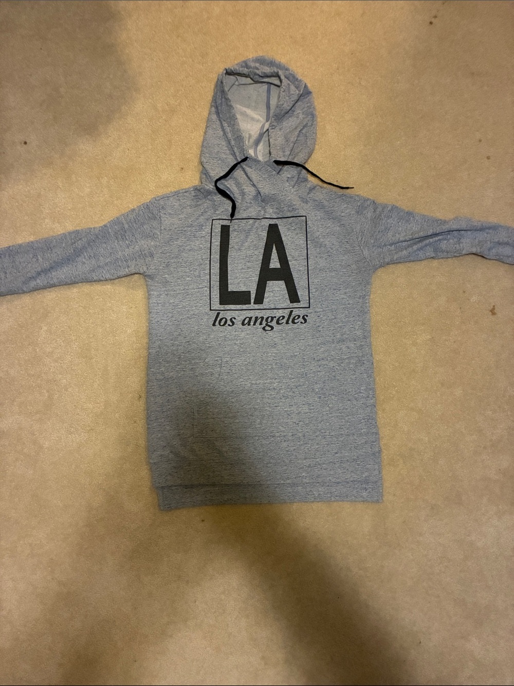 Vintage Style Los Angeles Heather Gray Hoodie